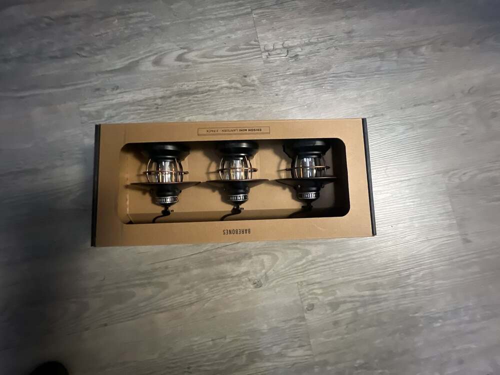 Barebones Living Edison Mini Lantern 3 Pack